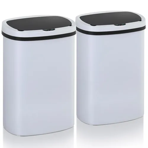 Vista 10 de Basurero de cocina con sensor de movimiento de 13 galones, cubo de basura con sensor automático de 50 L, cubo de basura inteligente con tapa
