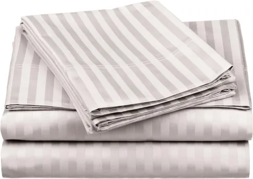 Vista 13 de Superior Juego de sábanas de algodón egipcio de 600 hilos, tamaño King, amarillo, 4 piezas