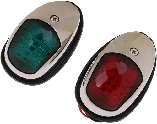 Luz de navegación de anclaje de popa LED de montaje lateral de 2 piezas para yate marino NAV que indica fácil de montar
