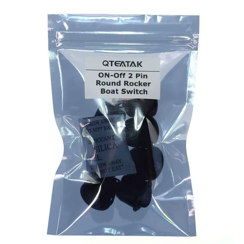 Vista 4 de QTEATAK 8 unids SPST Snap-in ON-Off 2 Pin Round Snap Rocker Boat Switch Negro AC 250V 6A 125V 10A para coche, barco, electrodomésticos
