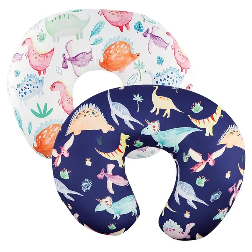 Vista 9 de SWESEN Paquete de 2 fundas de almohada de lactancia para bebés, fundas de almohada de lactancia, suaves y elásticas, se adaptan a la almohada