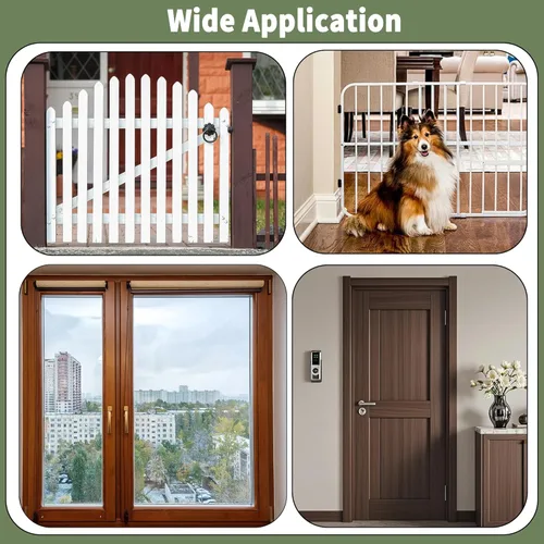 Vista 7 de Cerradura de puerta de granero abatible de 90 grados, cierre de puerta resistente, protege la privacidad para valla de madera de granero puertas