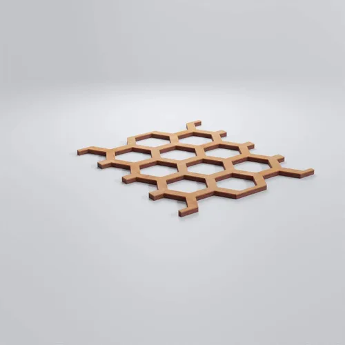 Vista 3 de 4 7/8"W X 7 3/8"H Extra Pequeña Westmore Decorativos Paneles De Pared De Madera Calado, Aliso