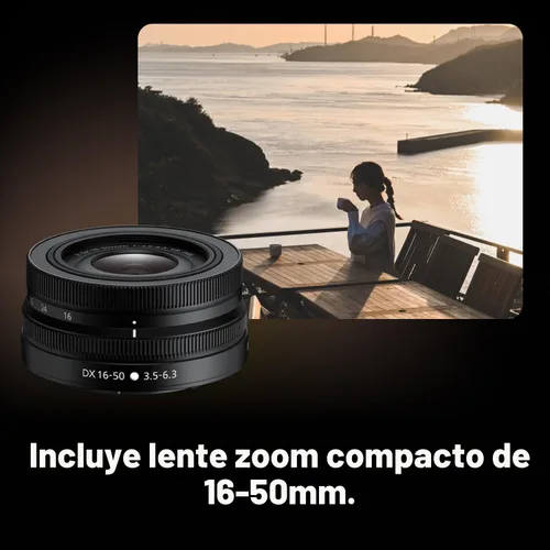 Vista 15 de Nikon Z 30 Cámara sin espejo compacta y ligera con lente NIKKOR 16-50mm con Kit del creador