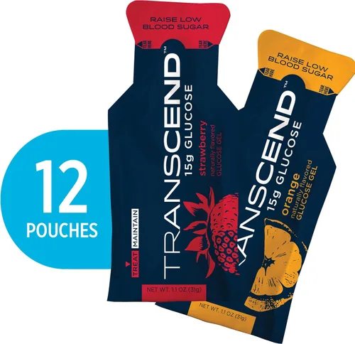 Vista 3 de Transcend - Gel de glucosa (0.53 oz) - Surtido de naranja y fresa (12)