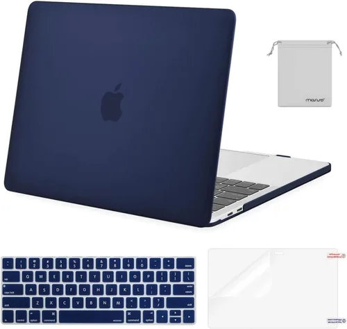 Vista 22 de MOSISO - Funda rígida de plástico con protector para teclado y pantalla, bolsa para MacBook Pro de 13 pulgadas M2 2025/2024/2023/2022-2016, A2338
