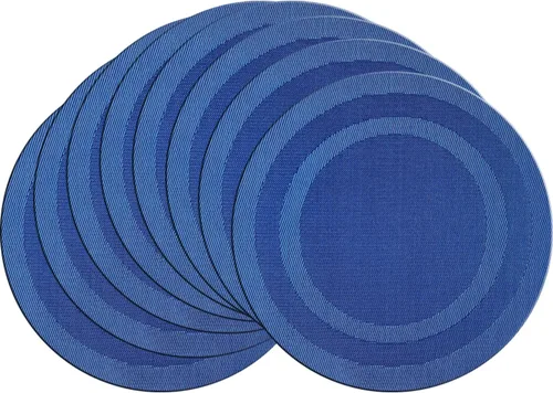 Vista 31 de PIGCHCY Juego de 6 manteles individuales en forma de cuña con centro de mesa, redondos, lavables, resistentes al calor, manteles individuales