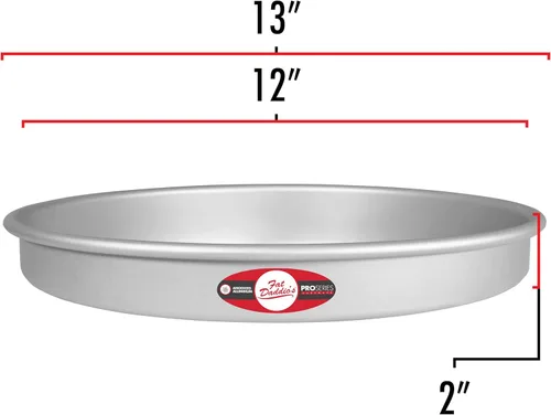 Vista 3 de Fat Daddio's PRD - Set de bandejas para hornear de alumino anodizado, 2" (5 cm) de profundidad, Plateado