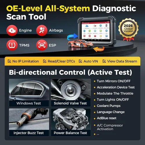 Vista 7 de 2025 LAUNCH X431 Pro Dyno Herramienta de escaneo de diagnóstico todo en uno para todos los automóviles, codificación ECU, control bidireccional, 38+