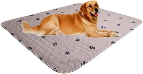 SincoPet - Tapete lavable para orina y guantes de aseo para perros, tapete grande reutilizable superabsorbente, impermeable y antideslizante, para