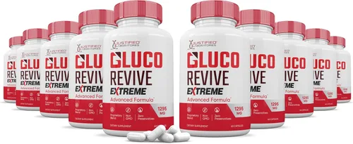 Vista 8 de Gluco Revive Extreme 1295MG Píldoras Glyco Support Fórmula avanzada Gluorevive Soporte de glucógeno formulado con cúrcuma berberina resveratrol ajo