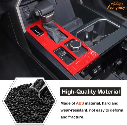 Vista 65 de Aunginsy Marco para panel de cambio de marchas con caja de almacenamiento Compatible con Toyota Tundra/Sequoia 2022-2024 2025 Protector contra