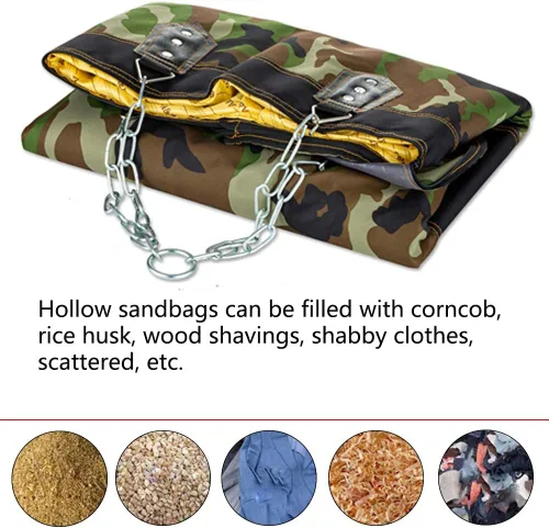 Vista 4 de Saco de boxeo para hombre, mujer, niños, bolsa de boxeo para interior/jardín, sin relleno, juego de bolsa pesada con guantes de boxeo, cadena
