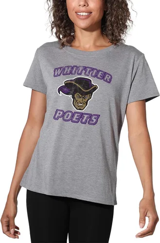 Vista 106 de Colección oficial de camisetas sueltas con logotipo desgastado grande universitario para mujer, jaspeado atlético