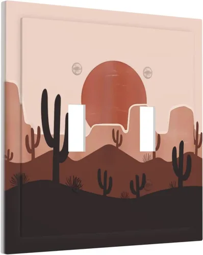 Vista 52 de Placa de pared de 1 cuadrilla, diseño de playa, océano, amanecer, mar, atardecer, cubierta de interruptor de luz en blanco, decorativo, sin