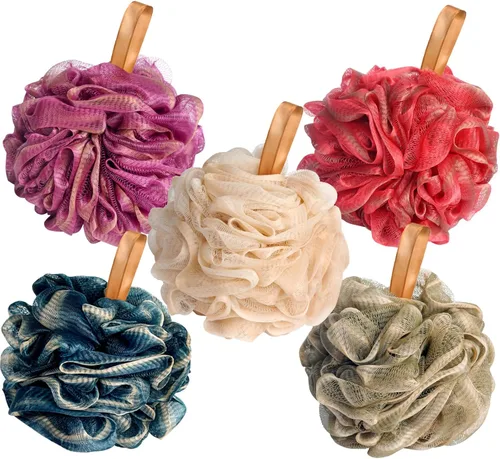 Vista 9 de Fishent Esponja de ducha, esponja de ducha, esponja corporal para lavado corporal, paquete de 3 loofas de 2.16 oz (2.16 onzas), esponja de limpieza