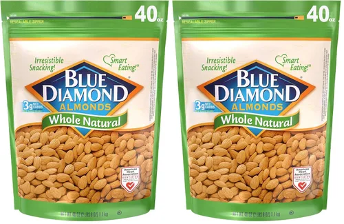 Vista 12 de Blue Diamond Almonds, Almendras tostadas al horno con sabor a chocolate negro, perfectas para picar, para llevar, almuerzos y más, 40 oz.