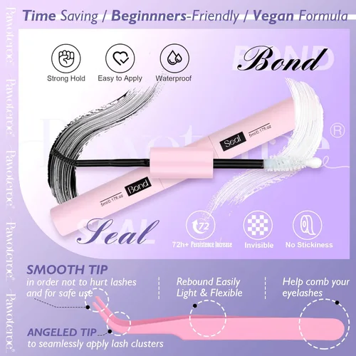 Vista 6 de Kit de Extensiones de Pestañas Clusters 80D Completo DIY Kit de Extensión de Pestañas en Racimo 10-20mm (0.39-0.78 pulgadas) Pestañas Individuales