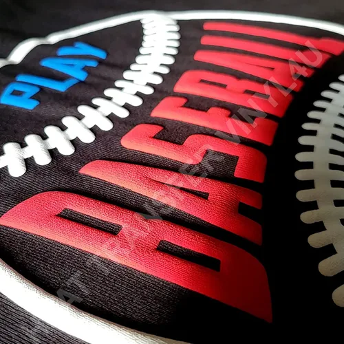 Vista 7 de Heat Transfer Vinyl 4U HT Puff Vinilo de transferencia de calor de 20 pulgadas (verde manzana, 1 pie), 20 pulgadas x 1 pie