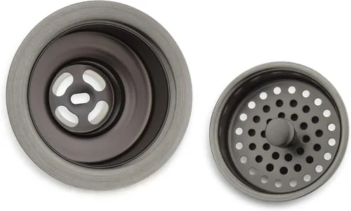 Vista 2 de Signature Hardware 480532 Colador de cesta de 4-1/2" con cordal - Oro cepillado