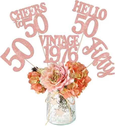 Vista 82 de 15 piezas de centro de mesa de feliz cumpleaños número 10 palos de diez dígitos dobles vintage 2015 centros de mesa de flores palos saludos a 10