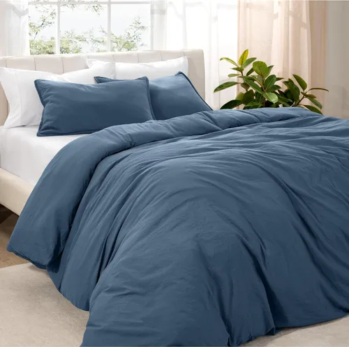 Vista 10 de Bare Home - Juego arenado de funda de edredón de gran tamaño para cama Queen – colección 1800 Premium – Funda fresca de edredón – Fundas de edredón