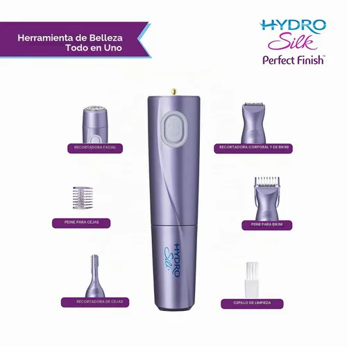 Vista 5 de Schick Hydro Silk Recortadora de acabado perfecto, kit de aseo 8 en 1 para mujer