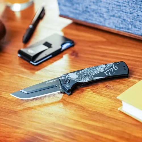 Vista 16 de OUTDOOR EDGE Razor VX5 - Cuchillo de bolsillo plegable EDC de hoja reemplazable Hoja de 3 pulgadas, rodamientos de bolas de cerámica, mango