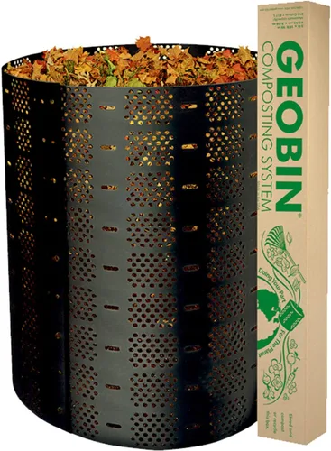 Geobin Contenedor de compostaje – 246 galones, expandible, fácil de montar, fabricado en los Estados Unidos, compostador para exteriores y patio