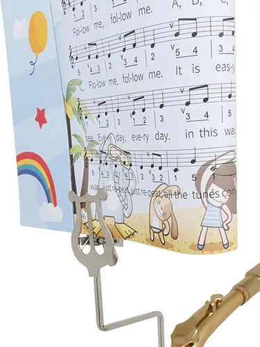 Vista 7 de Clip de hoja con abrazadera de marcha de eufonio plateado accesorio de lira 0.157x0.157 in titular parte musical