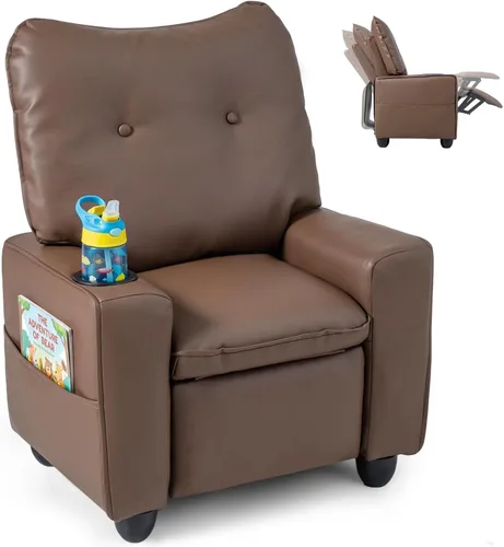 Vista 10 de Costzon Silla reclinable para niños con soporte para tazas, 2 bolsillos de Negro