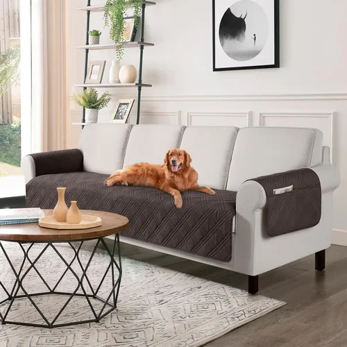 Vista 50 de TAOCOCO - Fundas de sofá impermeables para mascotas, perros con respaldo antideslizante, fundas para asientos de sofá con bolsillo lateral para sofá