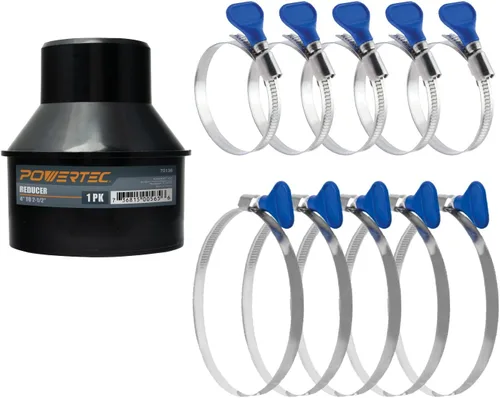 Vista 13 de POWERTEC Abrazaderas de manguera de doble bucle de 2-1/2 pulgadas para manguera de recolección de polvo y manguera de ventilación de la secadora