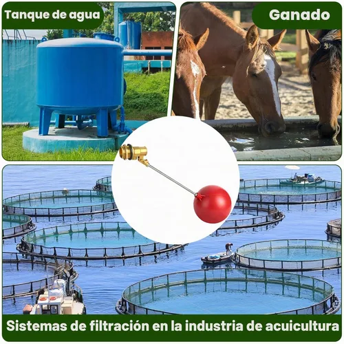 Vista 6 de Válvula de flotador de acero inoxidable para tanque de agua, válvula automática de control de nivel de agua con varilla ajustable, válvula