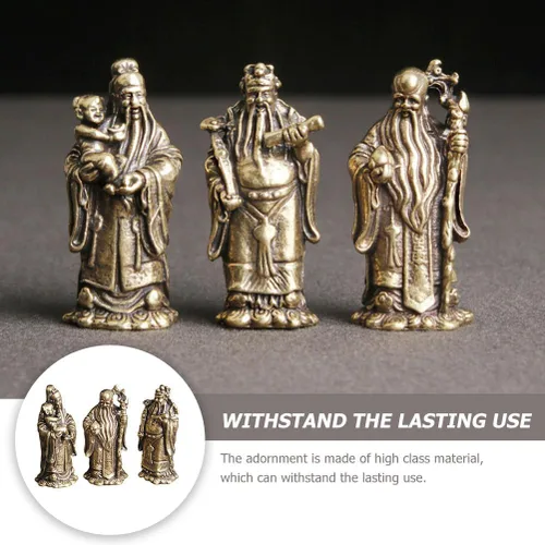 Vista 6 de MAGICLULU Juego de adornos retro Sau de 3 piezas, decoración compacta de escritorio, ornamento para el hogar para oficina y sala de estar