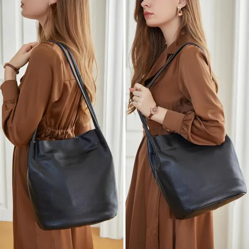 Vista 58 de Iswee - Bolsos de cuero genuino, diseño de hombro Hobo, bolsos para mujer