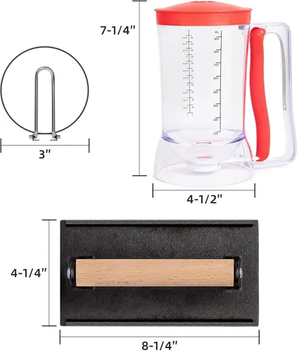 Vista 5 de SHINESTAR Kit de desayuno de plancha de 6 piezas para Blackstone, juego completo de accesorios para plancha, incluye dispensador de masa
