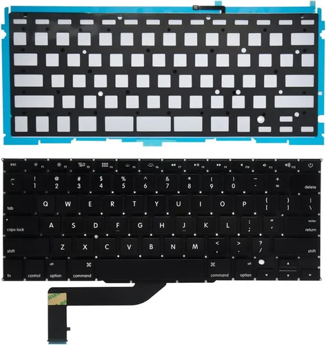 Vista 3 de Padarsey Teclado retroiluminado de repuesto con diseño de EE. UU. compatible con MacBook Pro de 15 pulgadas A1398 2013 2014 2015 Retina