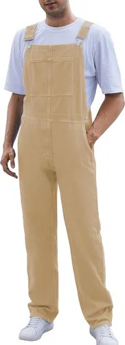 Overoles para Hombre de Mezclilla de Moda, Mono de Trabajo Utilitario para Mujer, Peto con Bolsillos