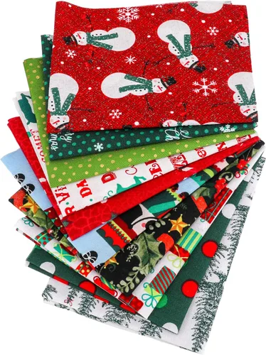 Vista 3 de Konsait 10 piezas de 8 x 10 pulgadas al azar de tela multicolor multicolor de retazos de algodón mixtos para coser acolchar manualidades, álbumes