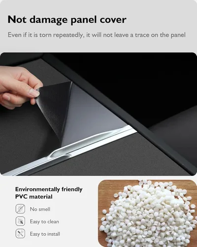 Vista 6 de Farmogo Kit de consola central de carbono para Tesla Model Y Juniper 2025-2026 y modelo 3 Highland 2024-2026, accesorios de 3 piezas de cubierta