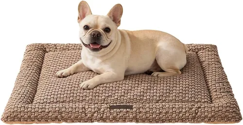 Vista 11 de SOMAHE Tapete plano para cama para gatos, forro polar de burbujas suaves Café