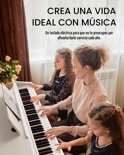 Vista 3 de Donner Piano digital con 88 teclas dinámicas graduadas de acción de martillo con teclado ponderado, piano digital vertical DDP-200 para profesional