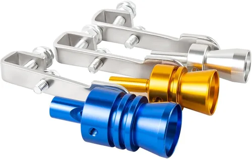 Ponpon Silenciador de silbato turbo universal de aluminio para coche, 3 unidades, silbato para coche, 3 tamaños (color aleatorio)