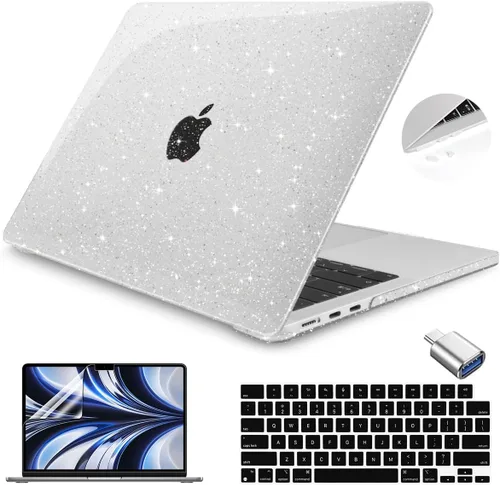 Vista 17 de Teryeefi Compatible con M4 M3 M2 MacBook Air de 15 pulgadas 2024 2023 Funda Modelo A3241 A3114 A2941 con Pantalla Liquid Retina, Cubierta Protectora