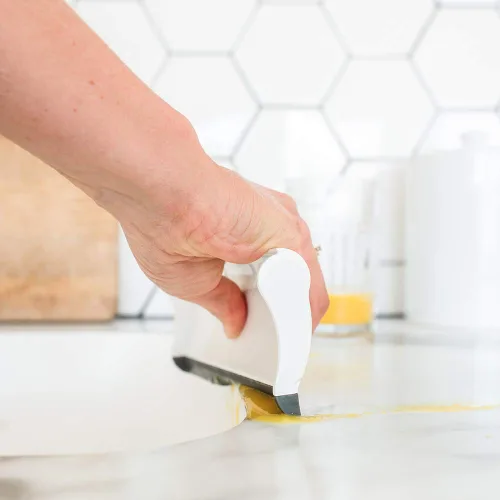 Vista 8 de Full Circle Alfombra de migas, barrido y escobilla de encimera, mini cepillo portátil, almacenamiento compacto, mango de bambú sostenible