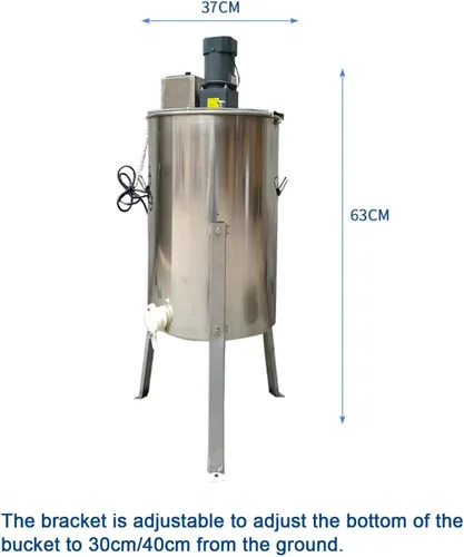 Vista 8 de DAZULI Extractor de miel eléctrico Separador de 2/3/4 Marco Extractor de abeja de acero inoxidable Honeycomb Spinner Crank. Equipo de centrífuga