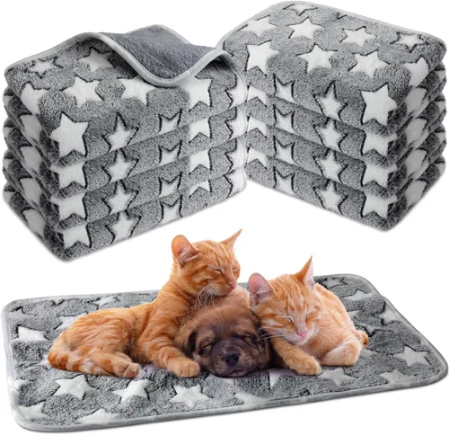 Vista 8 de Tudomro 8 Piezas Mantas Absorbentes y Lavables para Conejillo de Indias, Ropa de Cama de Vellón Animal, Forros para Jaula, Impermeables