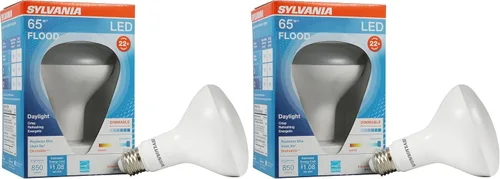 Vista 9 de Bombilla LED BR30 Sylvania Flood, 65 W : 9 W, regulable, 22 años, 800 lúmenes, 2700 K, blanco suave - Paquete de 2 (40460)