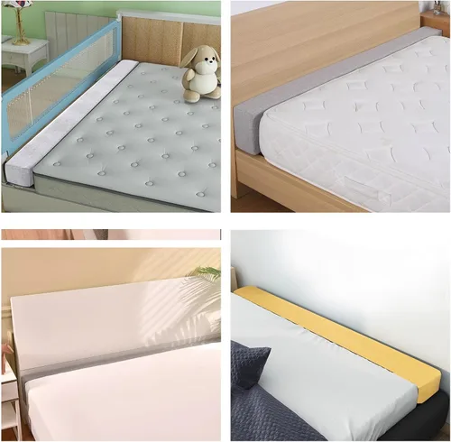 Vista 6 de Puente de cama de tamaño personalizado, relleno de huecos de cama, cojín extensor de cama para sofá individual/doble/cama King, cojín para Beige